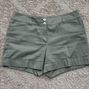 White House Black Market Olive Green Women's Shorts